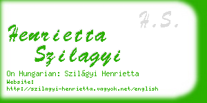 henrietta szilagyi business card