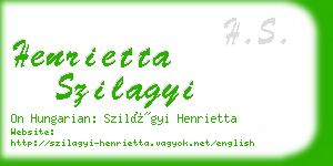 henrietta szilagyi business card